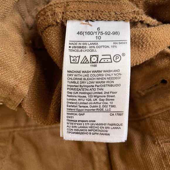 Gap button front midi skirt, sz 6 - Picture 5 of 5